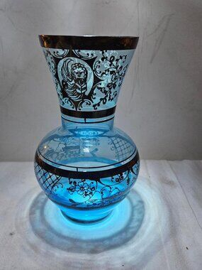 Venetian Art Glass Silver Overlay Vase – "The Grand Tour" Collection